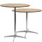 Flash Furniture 42&#x22; Black and Beige Contemporary Round Outdoor Patio Furniture Cocktail Table with Column